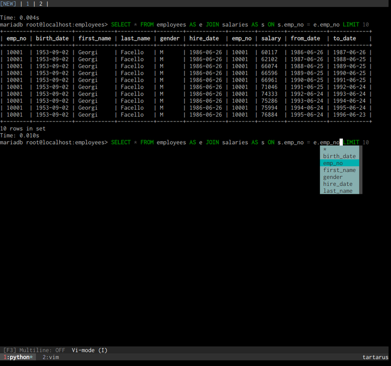 mysql show tables concat comma delimited