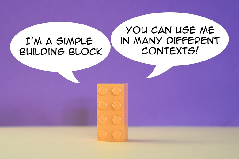 general concept of abstraction: a lego brick