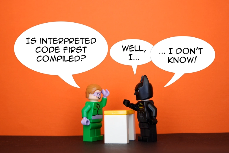 Is interpreted code first compiled?
