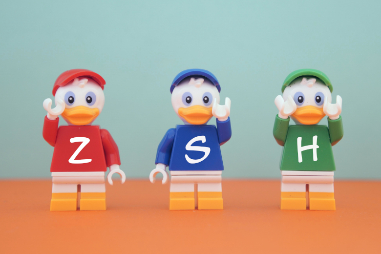Huey, Dewey, and Louie with a Z, S, and H t-shirt