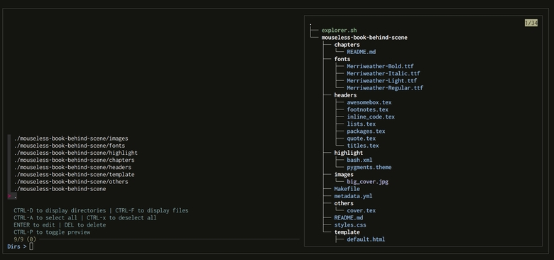 Using fzf as a file explorer (or a directory explorer)