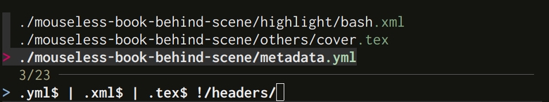 Using fzf metacharacter end-of-line