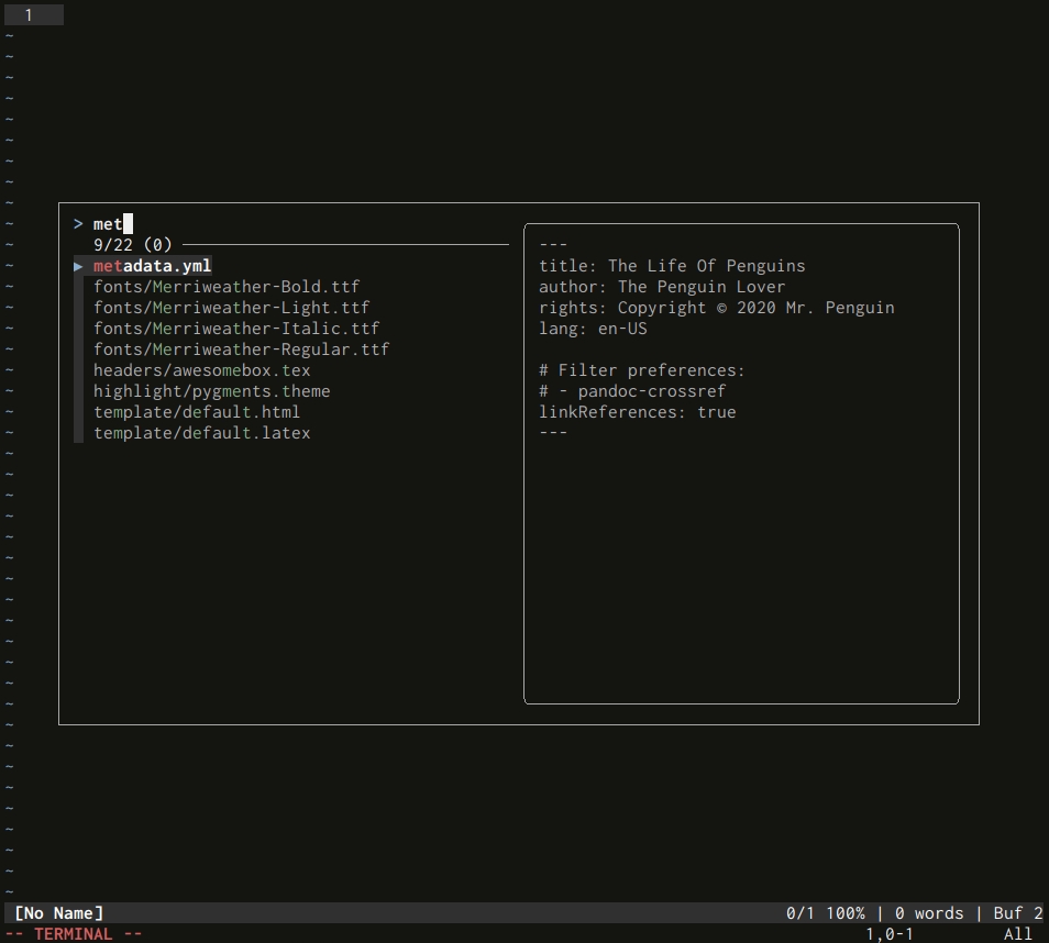 Using fzf in vim with the :File Ex command